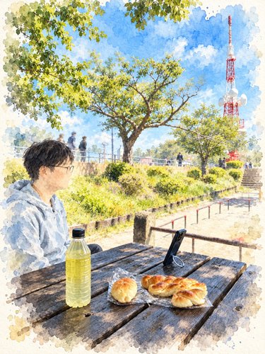 湘南平の景色とカフェのひととき