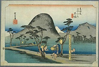 高麗山と富士を描いた提供資料の浮世絵